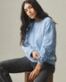 Women's Vintage Wash Relaxed French Terry Crew - Fountain
